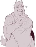  &lt;3 2_horns 3_fingers anthro big_breasts blush boss_monster bovid breasts caprine clothed clothing digital_media_(artwork) eyelashes fangs female fingers fur hanaarts horn huge_breasts mammal mature_female monochrome open_mouth open_smile simple_background sketch smile solo standing tail teeth thick_thighs tongue topwear toriel undertale undertale_(series) white_body white_fur 