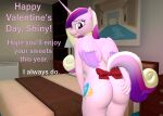  3d_(artwork) anthro anthrofied bed big_butt butt dialogue digital_media_(artwork) equid equine female friendship_is_magic furniture hasbro holding_butt horn looking_at_viewer looking_back looking_back_at_viewer mammal my_little_pony papadragon69 princess_cadance_(mlp) solo winged_unicorn wings 