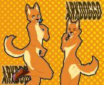 anthro arched_back arkdoggo big_butt blue_eyes butt butt_heart canid canine cute_expression eyes eyes_closed fluffy fox fox_tail fur humanoid_hands inner_ear_fluff jake_(arkdoggo) love_handles male mammal mouth_closed muscular muscular_anthro muscular_male nude orange_body orange_fur pawpads paws pink_pawpads pose raised_tail rear_view side_view smile solo star star_eyes tail tan_body tan_fur thick_thighs tongue tongue_out tuft 