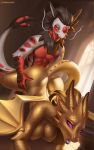  absurd_res breasts dragon gold_(metal) hi_res penetration pinkaxolotl 