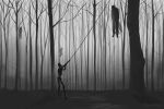  2018 3:2 absurd_res afterlife ambiguous_gender android artist_name corpse dead_tree death digital_media_(artwork) digital_painting_(artwork) evergreen_tree fog forest forest_background greyscale group hanged hi_res horror_(theme) human killing machine mammal monochrome morbid nature nature_background noose not_furry peregrine_series_humanoid_utility_droid pine_tree plant robot rope rope_pull scp-3560 scp_foundation silhouette simple_background standing tree white_background zhange 