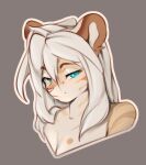  anthro felid female green_eyes headshot_portrait kida_(teranen) mammal pantherine portrait smile solo tiger welive 