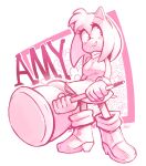  absurd_res accessory amy_rose anthro boots bracelet clothing dress eulipotyphlan female footwear gloves hair_accessory hairband hammer handwear hedgehog hi_res high_heeled_boots high_heels jamoart jewelry mammal sega solo sonic_the_hedgehog_(series) tools 