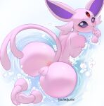  anus big_butt big_ears big_eyes black_nose blush breasts butt closed_smile coy dark_anus domestic_cat eeveelution espeon feet feet_in_air felid feline felis female female_focus finger_to_mouth floating forehead_gem game_freak gem generation_2_pokemon genitals glistening glistening_body glistening_genitalia hi_res looking_at_viewer mammal mouth_closed nintendo nude partially_submerged pink_anus pink_body pink_ears plump_labia pokemon pokemon_(species) presenting presenting_hindquarters presenting_pussy pupils purple_eyes purple_inner_ear purple_pupils purple_sclera pussy rear_view ruby_(gem) salemblade seductive shaded shy simple_background slim smile soap soft_shading solo solo_focus suds swimming tail thin_eyebrows water 