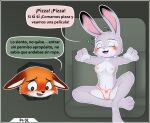  absurd_res anthro bubble casual_exposure casual_nudity clothing disney drunk drunk_bubble duo embarrassed female hi_res judy_hopps male male/female nick_wilde panties pink_clothing pink_panties pink_underwear sitting substance_intoxication underwear unolvidadomas zootopia 