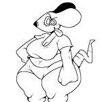  anthro big_breasts big_butt bottomwear breasts butt clothed clothing crop_top d0ncassidy digital_media_(artwork) female fist front_view gwenny_(d0ncassidy) hand_on_hip hotpants looking_at_viewer mammal minishorts monochrome murid murine rat rodent shirt shorts simple_background solo standing thick_thighs tongue tongue_out topwear white_background 