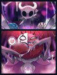  &lt;3 &lt;3_eyes absurd_res anthro aroused arthropod big_breasts blush bodily_fluids breasts dialogue divine_(hollow_knight) duo female first_person_view genitals hi_res hollow_knight humanoid insect male mane mask melee_weapon panteon013 protagonist_(hollow_knight) pussy red_body saliva scared size_difference smile speech_bubble sweat sword team_cherry tongue tongue_out weapon yellow_eyes yellow_sclera 