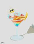 alcohol anatid anseriform anthro avian beverage bird cocktail cocktail_glass container cup drinking_glass duck glass glass_container glass_cup hi_res humanoid male oselotti pride_(disambiguation) quill_wonderfowl solo solo_focus 