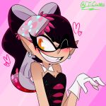  &lt;3 absurd_res accessory animal_humanoid anthro blush bow_ribbon breasts callie_(splatoon) cephalopod cephalopod_humanoid cleavage clothed clothing ear_piercing ear_ring female gloves hair_accessory hair_bow hair_ribbon handwear hi_res humanoid humanoid_pointy_ears inkling marine marine_humanoid medium_breasts mollusk mollusk_humanoid nintendo open_mouth piercing ribbons ring_piercing solo source_request splatoon t-cakes tagme 