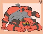  anal anal_penetration animated anthro ass_up belly bouncing_butt butt butt_jiggle disembodied_penis duo ear_piercing eye_roll fan_character fur generation_7_pokemon genitals hair ignus_(shootysylveon) incineroar jiggling loop male male/male male_penetrated male_penetrating male_penetrating_male nintendo overweight overweight_male penetration penile penile_penetration penis penis_in_ass piercing pokemon pokemon_(species) red_body red_fur seamless_loop sex simple_background thrusting trashtoonz 