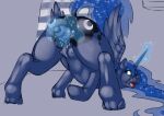  2019 after_transformation anatomically_correct anatomically_correct_genitalia anatomically_correct_pussy animal_genitalia animal_pussy blue_body blue_eyes blue_feathers blue_fur blue_hair blue_mane blue_nipples blue_tail bodily_fluids cutie_mark digital_media_(artwork) dock equid equine equine_genitalia equine_pussy ethereal_hair ethereal_tail eyelashes feathered_wings feathers female feral friendship_is_magic fur genital_fluids genitals glowing glowing_horn hair halcy0n hasbro hi_res hooves horn long_horn looking_back magic mammal mane masturbation my_little_pony nipples open_mouth open_smile penetration princess_luna_(mlp) pussy pussy_juice raised_tail smile tail telekinesis vaginal vaginal_penetration winged_unicorn wings 