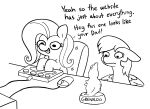  bad_dragon black_and_white computer computer_mouse dialogue dildo duo duo_female equid equine escii_keyboard explicit female floppy_ears fluttershy_(mlp) friendship_is_magic frown greyscale hasbro horse implied_bow_hothoof keyboard mammal monochrome my_little_pony open_mouth open_smile pegasus pony rainbow_dash_(mlp) sex_toy simple_background smile tjpones white_background wings 