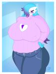  absurd_res bedroom_eyes big_breasts big_butt blue_hair blush bottomwear breasts butt chubby_female cleavage cleavage_cutout clothed clothing curvy_figure denim denim_clothing erect_nipples eyewear female fusion gardevoir generation_3_pokemon glasses hair hair_over_eye hand_on_hip hi_res hisuian_form hisuian_zoroark huge_breasts huge_butt humanoid jeans long_hair mature_female narrowed_eyes nintendo nipples novalewd one_eye_obstructed pants pink_clothing pokemon pokemon_(species) pokemon_fusion purple_blush purple_eyes purple_hair regional_form_(pokemon) seductive shaded shiny_pokemon signature simple_background smile solo sweater thick_thighs topwear turtleneck voluptuous 