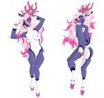  absurd_res anthro body_pillow clothed clothing deer female hetnensilverfox hi_res mammal model_sheet nude pillow topless topless_anthro 