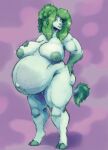  absurd_res anthro awful_lad belly big_belly bodily_fluids body_hair bovid bovine cattle cellulite female happy_trail hi_res lactating mammal minty_(awful_lad) muscular muscular_female pregnant pubes solo thick_thighs wide_hips 