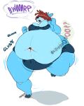  absurd_res anthro belly bodily_fluids burping clothing cracked_ground deer female hi_res jiggling mammal navel navel_piercing nipple_slip obscured_eyes overweight piercing rumbling_stomach running softschwarz solo sweat sweaty_belly thick_thighs wet wet_clothing wide_hips 