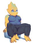  absurd_res alexander_bite alphys anthro breasts clothing female hi_res lizard reptile scalie solo sportswear tight_clothing undertale_(series) yellow_body 