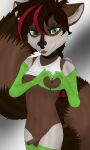  absurd_res anthro ash_(darkholm1) balls breasts canid canine canis clothing collar colored darkholm1 footwear fox genitals herm hi_res humanoid_genitalia humanoid_penis hybrid intersex mammal penis penis_fluid piercing seductive smile socks solo tongue tongue_out wolf 