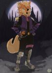  absurd_res anthro arcanine canid canine chain eye_patch eyewear generation_1_pokemon halloween halloween_costume hi_res holidays honeydew_stars male mammal moon nintendo o&#039;donnell pokemon pokemon_(species) solo star_fox steele steele_o&#039;connell wolf_o&#039;donnell 
