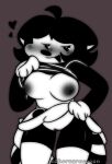  &lt;3 &lt;3_eyes animal_humanoid black_and_white black_body black_hair blush breasts clothing exposed_breasts fan_character fangirl friday_night_funkin&#039; gloves hair handwear heart-shaped_pupils humanoid mammal mammal_humanoid monochrome presenting procyonid procyonid_humanoid raccoon raccoon_humanoid simple_background sohornyraccoon sunny_(w.i._fan_character) tagme wednesday&#039;s_infidelity_(fnf_mod) white_clothing white_gloves white_handwear 