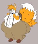  au belly braces canid canine dork dweeb eyewear fluffy fox glasses hi_res mammal nerd obese overweight sega sonic_the_hedgehog sonic_the_hedgehog_(series) suspenders tails_(disambiguation) 