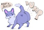  4chan anonymous_artist big_butt bumpbutt butt domestic_cat english_text felid feline felis female feral fur mammal purple_body purple_fur solo text warriors_(cats) 