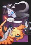  absurd_res anthro anthro_on_anthro anthro_penetrated anthro_penetrating anthro_penetrating_anthro balls big_breasts bodily_fluids breast_grab breasts charizard dialogue dragapult dreepy drooling fellatio female fire flaming_tail gelato24 generation_1_pokemon generation_8_pokemon genitals group hand_on_breast hi_res interspecies larger_female larger_penetrated male male/female nintendo nude oral orange_body orange_scales penetration penile penile_penetration penis_in_pussy pokemon pokemon_(species) saliva scales scalie sex size_difference slightly_chubby smaller_male speech_bubble tail thick_thighs tongue tongue_out trio vaginal vaginal_penetration wide_hips 