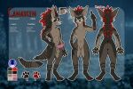  absurd_res anthro canadien hair hi_res male mammal model_sheet procyonid raccoon red_hair reference_image rexouium rude solo 
