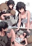  1boy 1girl ? bar_censor bite_mark bite_mark_on_breast black_hair black_shirt blush breasts censored closed_mouth collarbone commentary cum cum_in_pussy dress ejaculation father_and_daughter fushiguro_megumi fushiguro_touji genderswap genderswap_(mtf) green_eyes hetero highres holding holding_stuffed_toy incest jujutsu_kaisen long_hair looking_at_another looking_at_viewer male_pubic_hair mature_male medium_breasts missionary muscular muscular_male nipple_slip nipples no_bra penis pubic_hair pussy scar scar_on_face scar_on_mouth sex shinoda_giri shirt short_hair spoken_question_mark spread_legs stuffed_animal stuffed_toy symbol-only_commentary teddy_bear thigh_grab trembling vaginal very_long_hair white_dress 