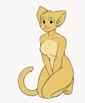  animated anthro bethesda_softworks blinking breasts domestic_cat featureless_breasts felid feline felis female hexteknik katia_managan khajiit mammal nude prequel_adventure short_playtime simple_background solo the_elder_scrolls webcomic yellow_sclera 