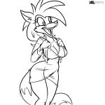  alhedgehog anthro big_breasts black_and_white breasts cleavage clothed clothing digital_drawing_(artwork) digital_media_(artwork) dress female hi_res jacket line_art mammal monochrome short_dress simple_background smile solo topwear white_background zaphal_(alhedgehog) 