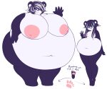  2021 absurd_res anthro areola bear belly big_areola big_belly big_breasts black_ears blue_eyes breasts butt comparing duo eclair_(princecoffeecakes) feet female flat_colors fur gesture giant_panda hair hanging_belly hi_res huge_belly huge_breasts hyper hyper_belly mammal multicolored_body multicolored_fur multicolored_hair navel nipples nude obese obese_anthro obese_female overweight overweight_anthro overweight_female paws princecoffeecakes simple_background size_difference small_breasts standing thick_thighs tiramisu_(princecoffeecakes) two_tone_body two_tone_fur two_tone_hair waving waving_at_viewer white_body 