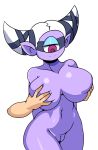  ambiguous_gender big_breasts breasts cyclops female female/ambiguous genitals hi_res humanoid iggy_bomb insomni navel not_furry nude purple_body pussy simple_background smile white_background yo-kai_watch 