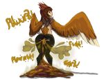  absurd_res anthro brown_hair fart fearow feces female floofykinkumiho generation_1_pokemon hair hi_res nintendo pokemon pokemon_(species) rear_view scat scat_pile solo sound_effects wings 