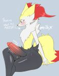  anthro balls big_penis black_body black_fur blush braixen erection fluffy fluffy_tail fur generation_6_pokemon genitals girly hi_res humanoid_genitalia humanoid_penis inner_ear_fluff male misx multicolored_body multicolored_fur nintendo nude penis pokemon pokemon_(species) sitting small_but_hung solo tail throbbing_penis tuft yellow_body yellow_fur 