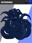  anthro beak bioluminescence dark_body dark_skin female glowing humanoid kraken legless macro monster_girl_(genre) octomaid rottentuttifrutti solo tentacles 