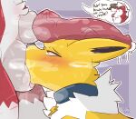  absurd_res ambiguous_gender animal_genitalia animal_penis anthro ball_lick balls biped blush canine_genitalia canine_penis collar duo eeveelution erection feral fur generation_1_pokemon generation_7_pokemon genitals hi_res jolteon knot licking lycanroc male midnight_lycanroc musk nintendo oral penis pokemon pokemon_(species) quadruped red_body red_fur sex sheath simple_background spicykiwi tongue tongue_out white_body white_fur yellow_body yellow_fur 
