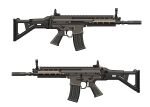  absurdres assault_rifle fn_scar fn_scar_16 folding_stock from_side gun handle highres magazine_(weapon) multiple_views no_humans original rifle simple_background spartan56_(116_spartan56) weapon weapon_focus white_background 