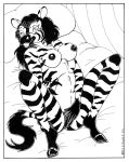  anthro bedroom_eyes black_and_white black_nipples breasts equid equine female fur genitals hair hooves looking_at_viewer lying mammal monochrome narrowed_eyes navel nipples nude on_back open_mouth pillow pussy seductive solo spread_legs spreading steamfox striped_body striped_fur stripes tail zebra 