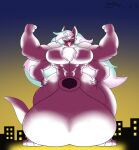  absurd_res anthro balls big_balls dirtymac fur galarian_form galarian_rapidash genitals girianian glowing glowing_hair hair hi_res huge_balls hybrid hyper hyper_balls hyper_genitalia macro male multicolored_hair nintendo pokemon pokemon_(species) regional_form_(pokemon) white_body white_fur 