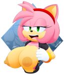  2023 absurd_res accessory alpha_channel amy_rose anthro areola artist_name big_areola big_breasts big_nipples black_eyelashes black_nose black_pupils breasts clothing countershading eulipotyphlan eyelashes female flashing flashing_breasts fur gloves green_eyes hair handwear head_tuft headband hedgehog hi_res mammal motion_lines multicolored_body narrowed_eyes nipples open_mouth open_smile pink_body pink_ears pink_fur pink_hair pink_tongue pupils red_headband sega short_hair signature simple_background slickehedge smile solo sonic_the_hedgehog_(series) tan_arms tan_body tan_countershading tan_inner_ear tan_skin teeth teeth_showing tongue transparent_background tuft two_tone_body white_clothing white_gloves white_handwear 