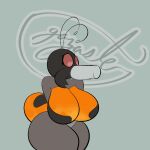  2023 animated ant antennae_(anatomy) anthro arthropod arthropod_abdomen big_breasts bodily_fluids breast_expansion breasts cum cum_in_mouth cum_inflation cum_inside digital_media_(artwork) disembodied_penis excessive_cum excessive_genital_fluids expansion female gazaster genital_fluids genitals grey_body grey_skin growth honeypot_ant huge_breasts humanoid_genitalia humanoid_penis hymenopteran inflation insect loop male nude oral penetration penile penis red_eyes sex short_playtime signature simple_background solo solo_focus thick_thighs wide_hips 