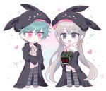  +_+ :d animal_ears animal_hat bare_shoulders black_headwear black_robe brown_hair character_request chibi closed_mouth fake_animal_ears g_ieep green_hair grey_eyes hair_between_eyes hair_ribbon hat heart holding long_hair long_sleeves low_twintails maplestory no_shoes off_shoulder open_clothes open_robe pants pink_eyes pink_shirt rabbit_ears rabbit_hat ribbon ribbon-trimmed_shirt robe shirt sleeves_past_fingers sleeves_past_wrists smile standing striped striped_pants striped_thighhighs stuffed_animal stuffed_rabbit stuffed_toy thighhighs twintails very_long_hair yellow_ribbon 