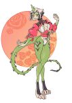  absurd_res alpha_channel anthro asian_clothing claws clothed clothing digital_media_(artwork) dragon female green_body hair hi_res horn rinkamo simple_background smile solo stripes tail transparent_background 