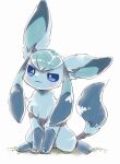  2017 3_toes :3 ambiguous_gender big_ears blue_body blue_ears blue_eyes blue_fur blue_inner_ear blue_inner_ear_fluff blue_tail blue_tail_tip canid colored digital_media_(artwork) dipstick_tail eeveelution feet feral fluffy fluffy_chest front_view full-length_portrait fur generation_4_pokemon glaceon glistening glistening_body glistening_fur hi_res inner_ear_fluff kemono leg_markings long_ears looking_at_viewer mammal markings monotone_ears multicolored_body multicolored_fur multicolored_tail nintendo no_sclera one_ear_up pokemon pokemon_(species) portrait pupils quadruped shaded simple_background sitting socks_(marking) solo suppainu tail tail_markings toes tuft two_tone_body two_tone_fur two_tone_tail white_background white_body white_fur white_pupils 