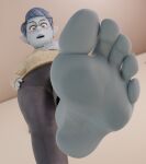  2023 3d_(artwork) 5_toes blue_body blue_skin digital_media_(artwork) disney dwighteisenhower elf eyewear feet female foot_fetish foot_focus glasses hair hi_res humanoid humanoid_feet humanoid_pointy_ears laurel_lightfoot low-angle_view mature_female not_furry onward_(2020) pixar plantigrade short_hair soles solo toes 