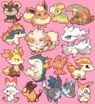  &gt;_o 2027_(submarine2027) :3 :d :o ;p ^_^ arcanine blue_eyes blue_fire blue_sclera blush bright_pupils brown_eyes charizard claws closed_eyes closed_mouth colored_sclera commentary_request delphox fangs fire flame-tipped_tail flareon grin hand_on_own_chin hand_up heatmor highres jitome litleo looking_at_viewer mega_charizard_x mega_pokemon no_humans numel one_eye_closed open_mouth pink_background pokemon pokemon_(creature) ponyta purple_eyes quilava red_eyes reshiram scorbunny sideways_glance simple_background sitting slugma smile sweatdrop teeth tepig thinking tongue tongue_out typhlosion v white_pupils 