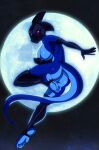  2018 3_toes anthro armwear big_breasts blue_body blue_scales blue_skin breasts butt butt_pose clothing digital_media_(artwork) elbow_gloves featureless_breasts feet female footwear full_moon gloves handwear hi_res june_(justathereptile) justathereptile komodo_dragon legwear lizard mask monitor_lizard moon mostly_nude night ninja ninja_suit non-mammal_breasts nude outdoor_nudity outside pose raised_tail red_eyes reptile scales scalie scutes sky solo tail thigh_highs toeless_footwear toeless_legwear toeless_thigh_highs toes warrior watermark 