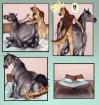  anal anal_penetration animal_genitalia animal_pussy anthro anthro_on_feral anthro_penetrating anthro_penetrating_feral bed bestiality big_breasts big_butt breasts bridle broken_bed brown_body brown_fur butt canid canine canis comic domestic_dog duo equid equine equine_genitalia equine_pussy female feral feral_penetrated fur furniture genitals german_shepherd grey_body grey_fur herding_dog hi_res hooves horse interspecies larger_female larger_feral larger_on_top larger_penetrated male male/female mammal on_bed on_bottom on_top pastoral_dog penetration penile penile_penetration penis_in_ass penis_in_pussy piippujalka pussy reins reverse_cowgirl_position sex size_difference smaller_anthro smaller_male story story_at_source story_in_description vaginal vaginal_penetration 