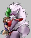 anthro big_breasts blush breasts canid canine canis duo embrace female female_on_human five_nights_at_freddy&#039;s five_nights_at_freddy&#039;s:_security_breach gregory_(fnaf) hi_res holding_partner hug human human_on_anthro interspecies looking_at_viewer male male/female male_on_anthro mammal patanu102 roxanne_wolf_(fnaf) scottgames simple_background smile smiling_at_viewer smirk smirking_at_viewer smothering steel_wool_studios wolf 